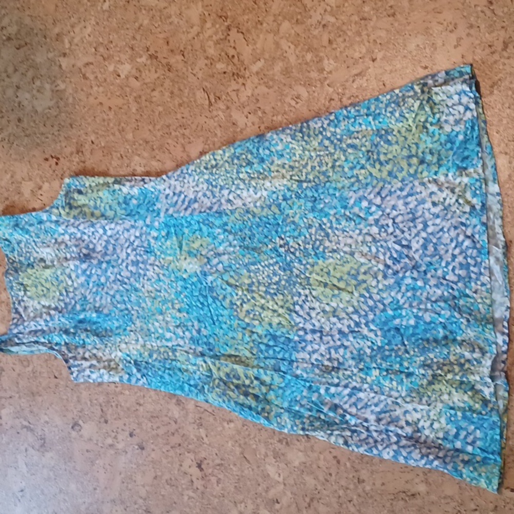 J. Jill Abstract Artsy Dot Tank Midi Sundress With Pockets Size 8 - Picture 6 of 6